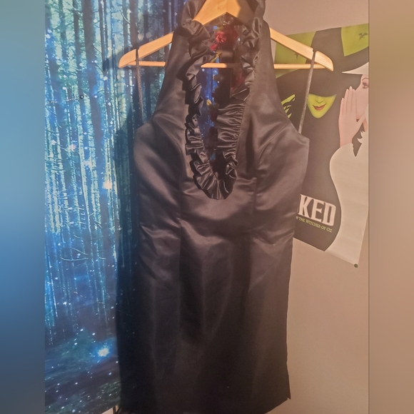 Gorgeous vintage crinkle halter satin dress with boning no size - Picture 1 of 6